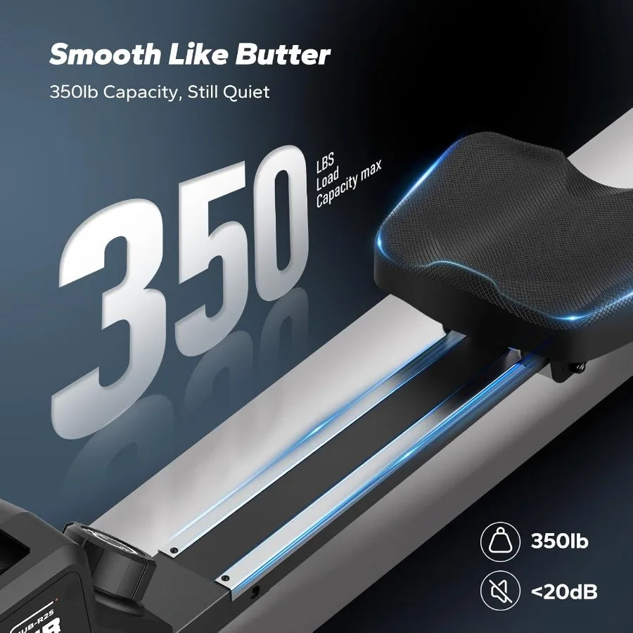 Foldable Rowing Machines for Home, Magnetic Rowing Machine with 16-Level, Compact Row Saves 20% Space, 350 LBS Load Capacity
