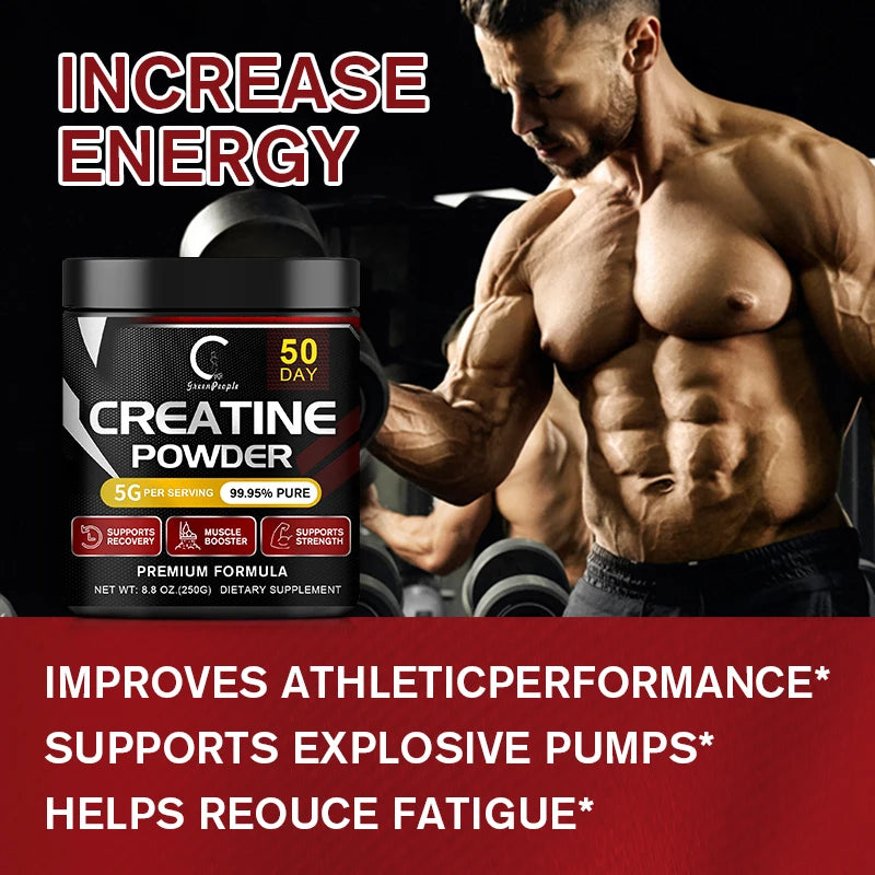 GPGP GreenPeople Creatine Monohydrate Powder Creatine Powder Muscle Recovery Muscle Builder for Men & Women Workout Supplements