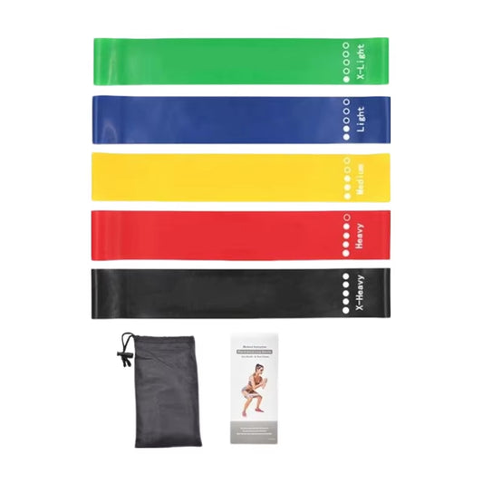 7PC Yoga Rally Circle Resistance Bands Fitness Set Rubber Loop Strength Training Workout Expander Gym Equipment Elastic Portable