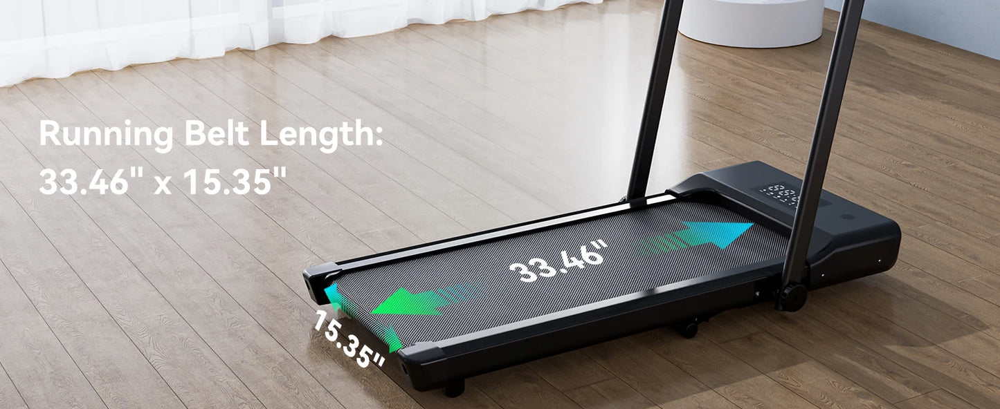 3 in 1 Superun Foldable Walking Pad with Handle, 3.0 HP Treadmill with 9% Incline Max 300LBS R