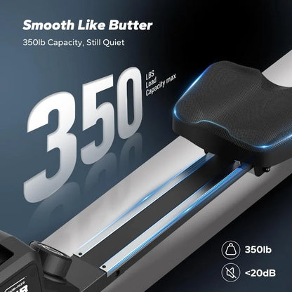 Foldable Rowing Machines for Home, Magnetic Rowing Machine with 16-Level, Compact Row Saves 20% Space, 350 LBS Load Capacity