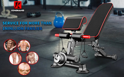 Adjustable Weight Bench - Utility workout Benches for Exercise, Free Installation Design for Portable Fitness Strength Training