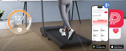 3 in 1 Superun Foldable Walking Pad with Handle, 3.0 HP Treadmill with 9% Incline Max 300LBS R