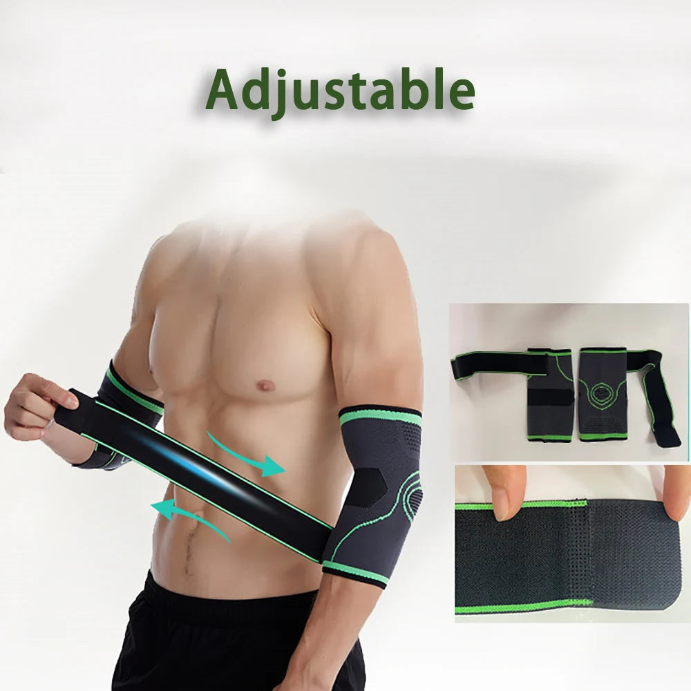 Elbow Compression Sleeve，Relief Joint Wrist Pain Braces ,Epicondylitis and Sports Recovery Sports Adjustable Elbow Braces