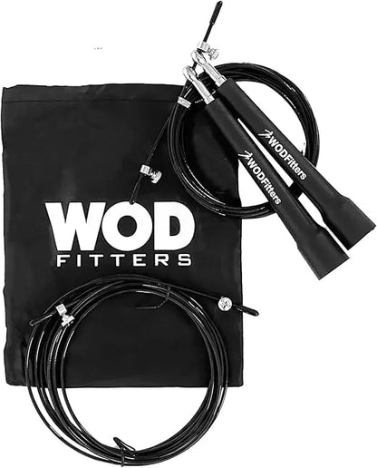 Speed Jump Rope - Blazing Fast Double Unders - Latest Technology Adjustable Cable Jumping Rope for WODs, MMA, Martial Arts, Box