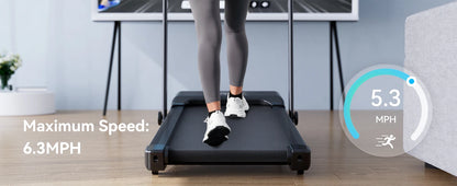 3 in 1 Superun Foldable Walking Pad with Handle, 3.0 HP Treadmill with 9% Incline Max 300LBS R