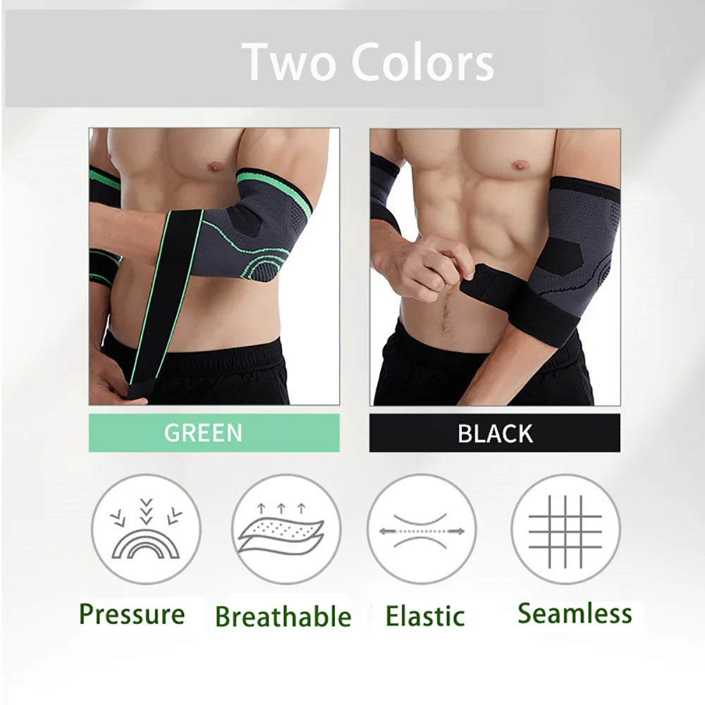 Elbow Compression Sleeve，Relief Joint Wrist Pain Braces ,Epicondylitis and Sports Recovery Sports Adjustable Elbow Braces