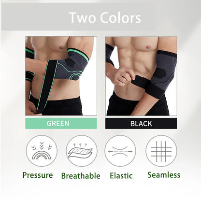 Elbow Compression Sleeve，Relief Joint Wrist Pain Braces ,Epicondylitis and Sports Recovery Sports Adjustable Elbow Braces