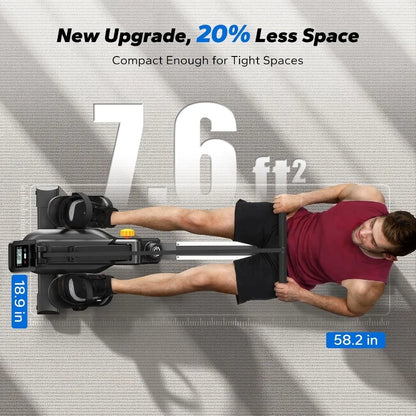 Foldable Rowing Machines for Home, Magnetic Rowing Machine with 16-Level, Compact Row Saves 20% Space, 350 LBS Load Capacity